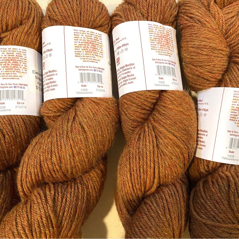 Vintage Spincycle Yarns and discontinued Mirasol Huni- Prairie Skies Shawl Kit - Picture 9 of 11